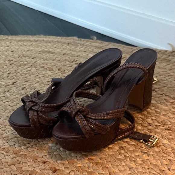 SCHUTZ Dark Brown Kathleen Platforms - Picture 3 of 6